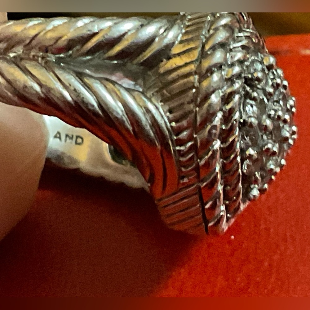 Judith Ripka: Pava heart shaped striking silver (925) cocktail style rop… - Picture 7 of 9